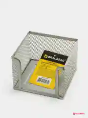 Подставка для бумажного блока BRAUBERG "Germanium" металлическая, 78*105*105 мм,