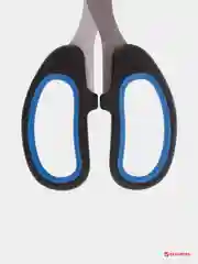 Ножницы BRAUBERG "Classic+", 185 мм, классической формы, резиновые вставки, черно-синие
