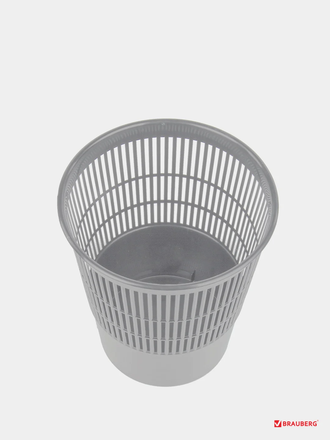 Корзина для бумаг BRAUBERG сетчатая, 14 л, серая, 237004