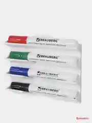 Держатель магнитный для 4 маркеров для доски, BRAUBERG "Standard", 130 х 152 мм