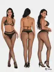 Колготки и лифчик со стразами