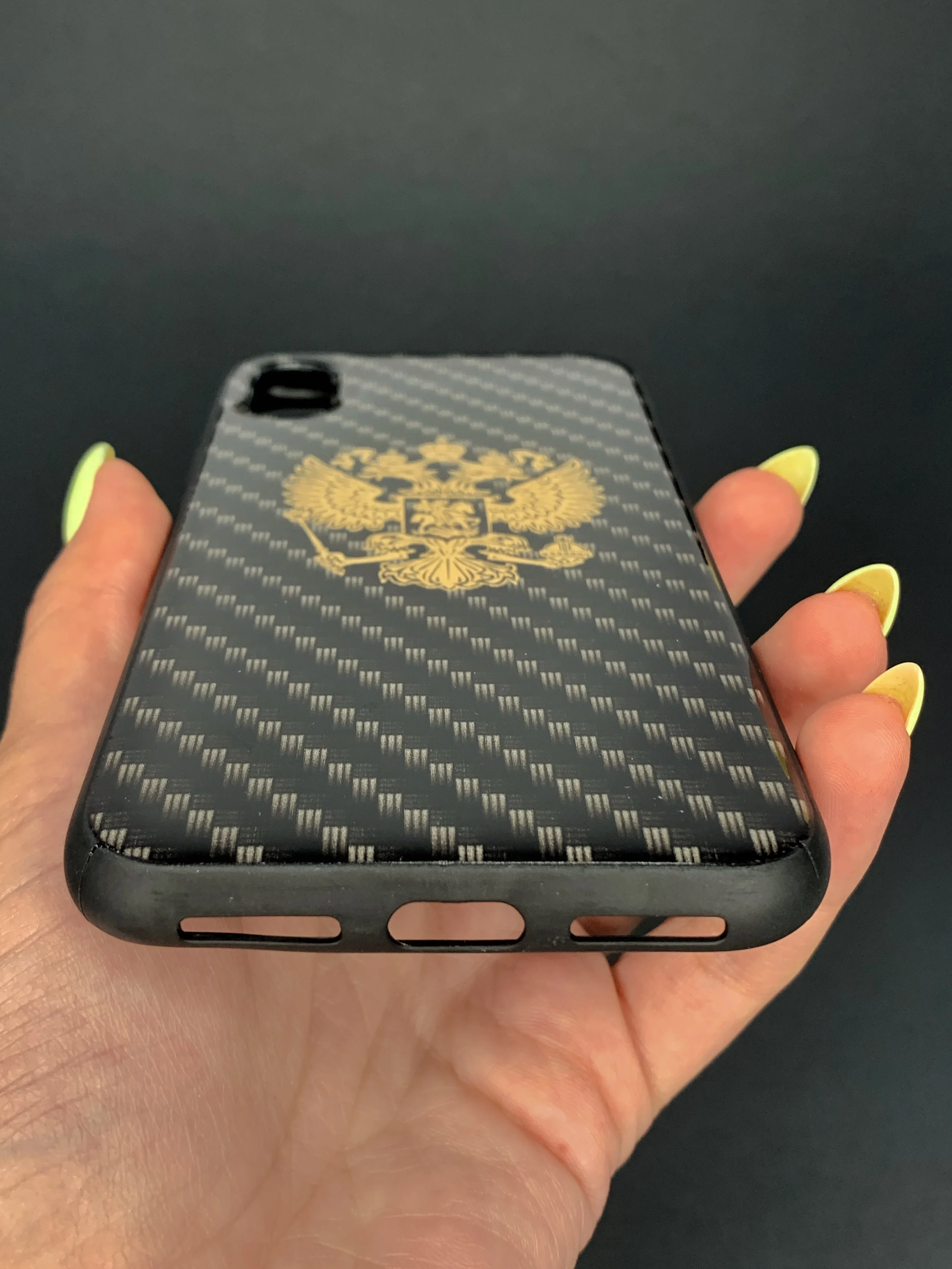 Чехол для iPhone силиконовый с пластиковой накладкой