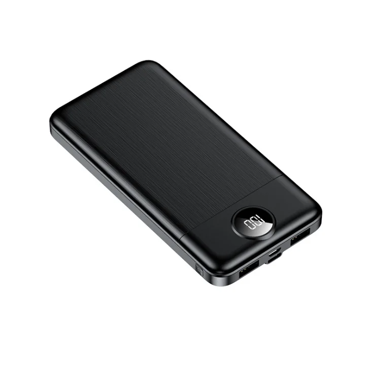 Черный power bank с дисплеем