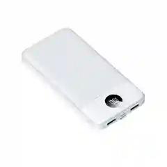 Белый power bank с дисплеем