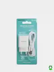 Белый сетевое зарядное устройство Borofone BA20A и кабель Micro-USB, 1 м