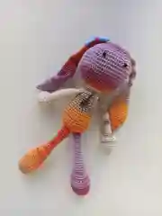 Зайчик розовый с длинными ушками