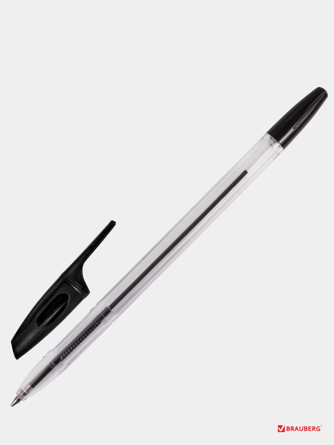 Ручка шариковая BRAUBERG "X-333", ЧЕРНАЯ, 5 шт., 142406