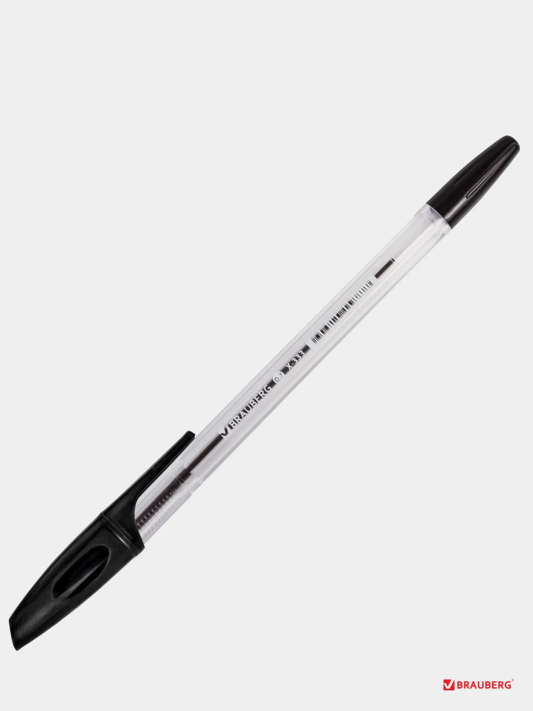 Ручка шариковая BRAUBERG "X-333", ЧЕРНАЯ, 5 шт., 142406