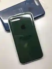 Зеленый защитный чехол для iPhone 7+, iPhone 8+ с яблоком