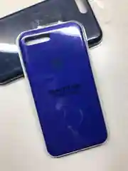Синий защитный чехол для iPhone 7+, iPhone 8+ с яблоком