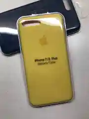 Желтый защитный чехол для iPhone 7+, iPhone 8+ с яблоком