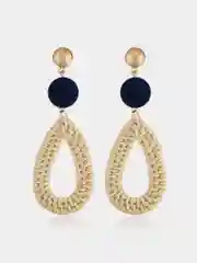 Серьги из ротанга плетенные
