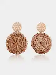 Серьги из ротанга плетенные