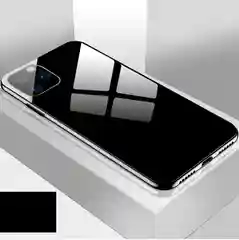 Черный стеклянный чехол для iPhone XR X 7 8 Plus XSMax XS 7 6S 6 Plus с гальваническим покрытием