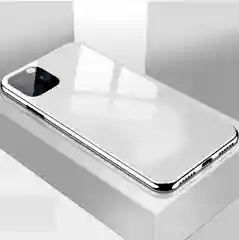 Белый стеклянный чехол для iPhone XR X 7 8 Plus XSMax XS 7 6S 6 Plus с гальваническим покрытием