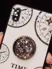 Белый чехол "Time" со стразами и подставкой для iPhone XR X 7 8 Plus XSMax XS 7 6S 6 Plus