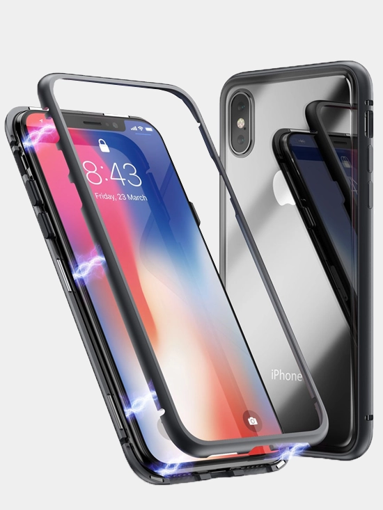 Магнитный металический чехол для iPhone 11 XR X XSMax XS Pro