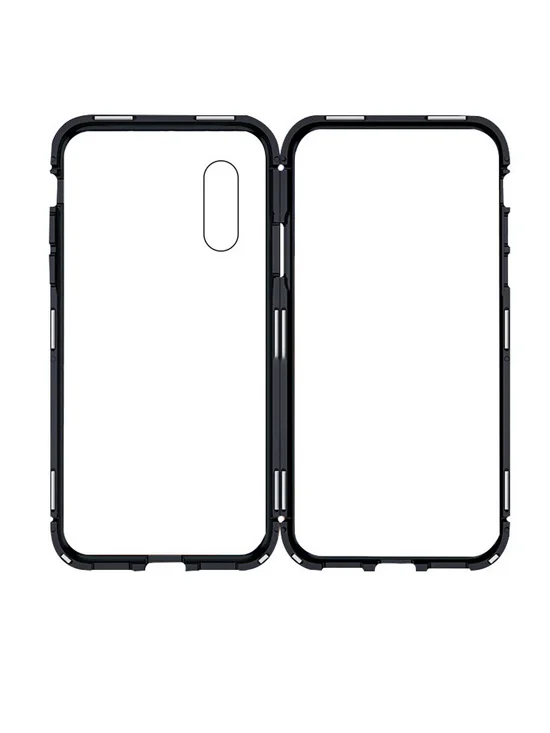 Черный магнитный металический чехол для iPhone 11 XR X XSMax XS Pro