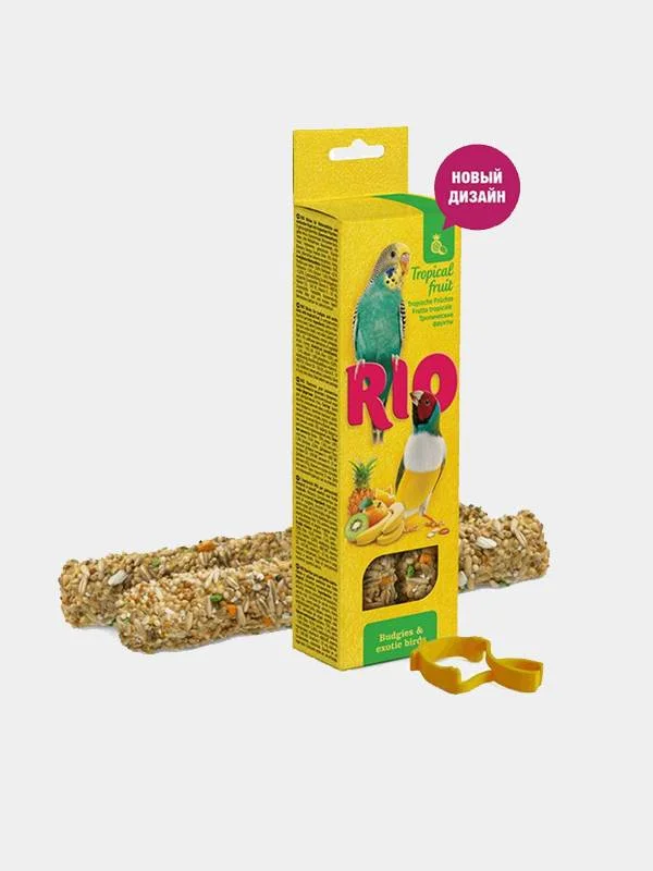 Палочки для попугаев с тропическими фруктами, (2х40 г.), RIO