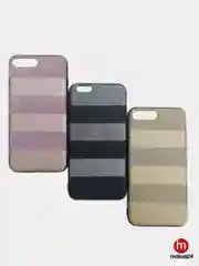 Силиконовый чехол экокожа с блестками для iPhone 7 Plus, 8 Plus