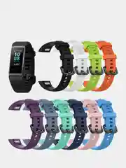 Розовый силиконовый ремешок для Huawei Band 3 / 3 pro / 4 pro
