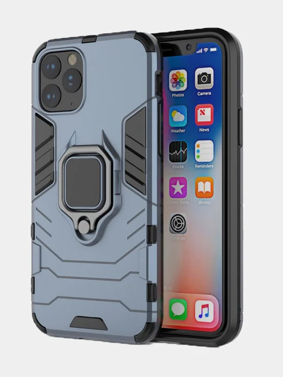 Серый чехол ArmaRing с кольцом для iPhone XR X 7 8 Plus XSMax XS 7 6S 6 Plus