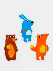 Серый набор игрушек для ванны, пазлы-наклейки