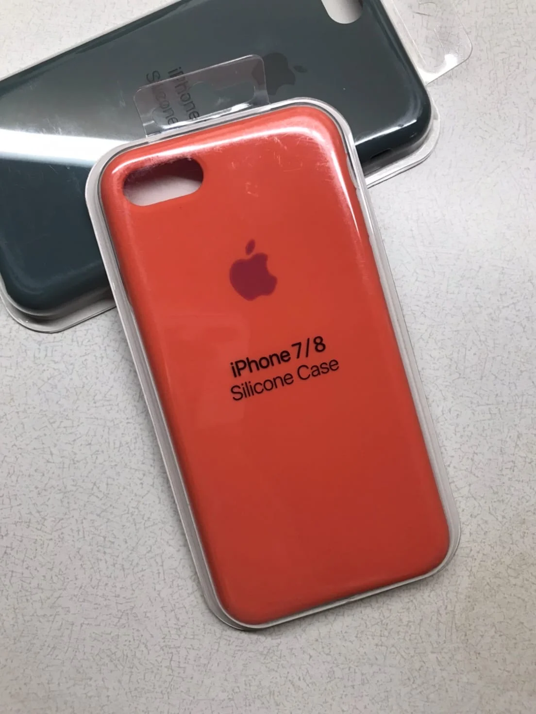 Коралловый меланж защитный силиконовый чехол для iphone 7 iphone 8 с яблоком