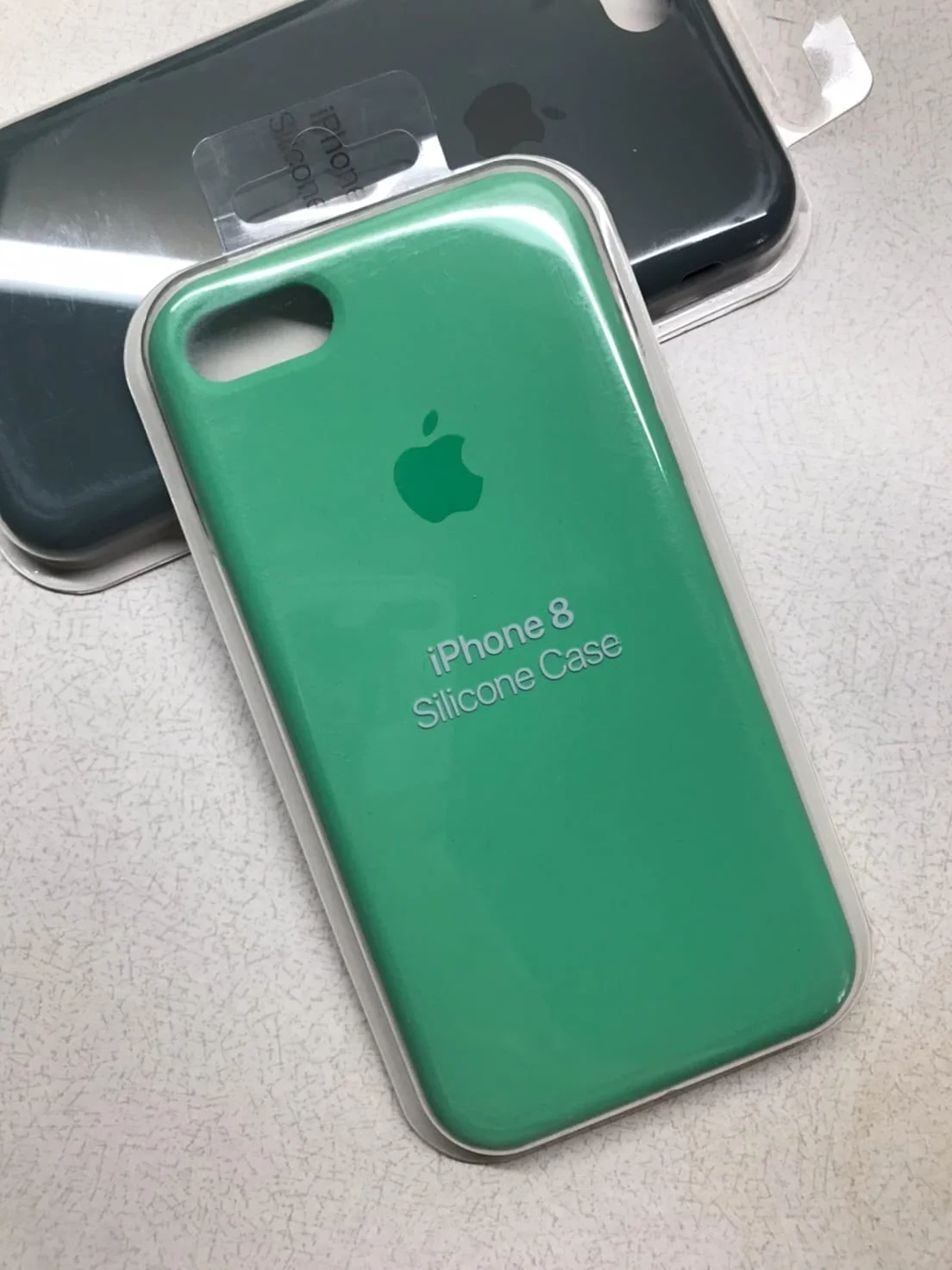 Бирюзовый защитный силиконовый чехол для iphone 7 iphone 8 с яблоком