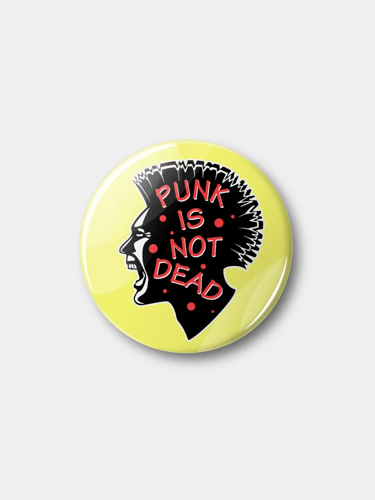 Значок из серии "Рок" "Punk is not dead", 37 мм