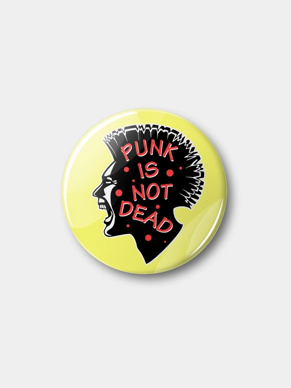 Значок из серии "Рок" "Punk is not dead", 37 мм