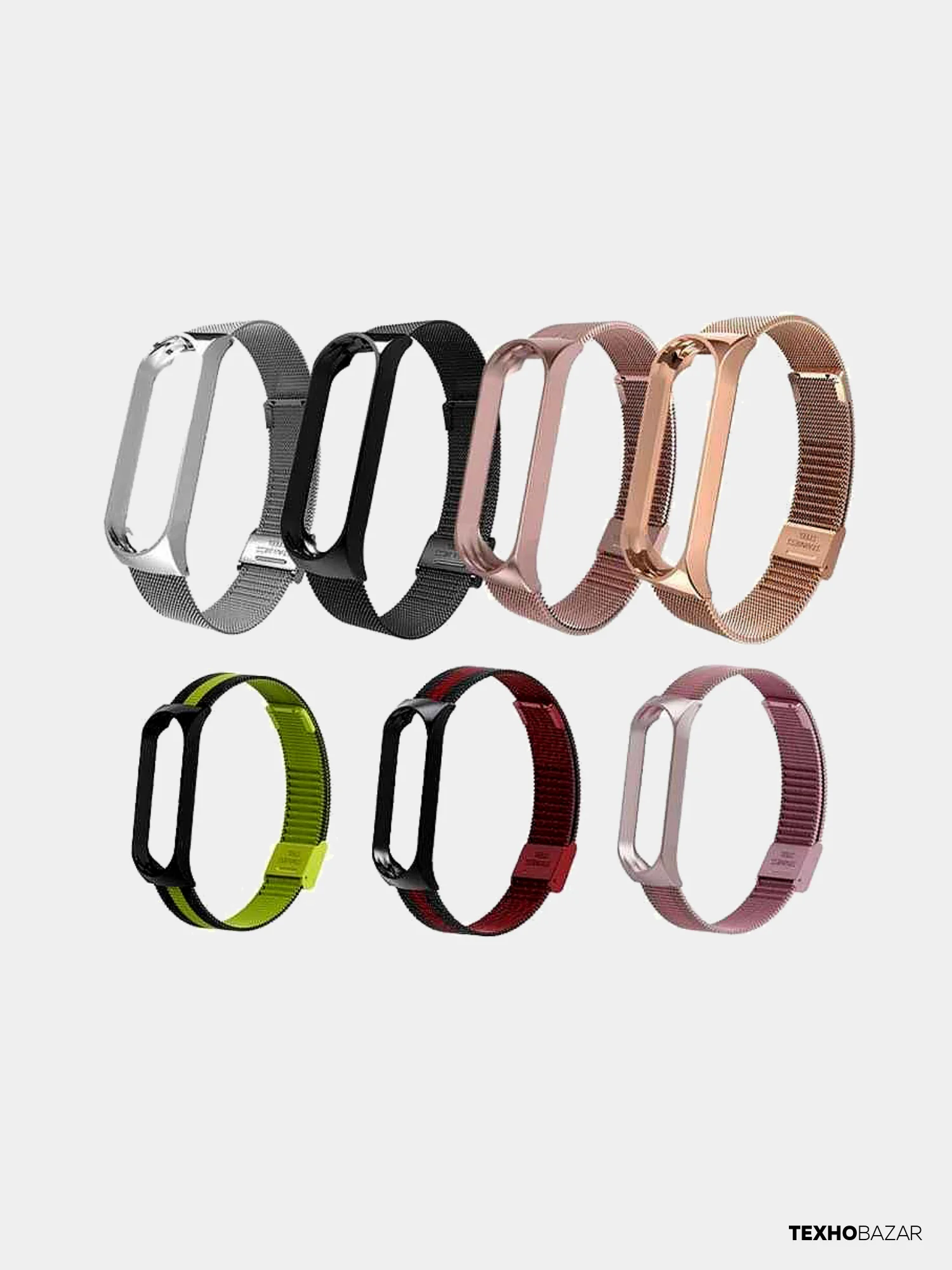 Золотой ремешок Миланская петля для Xiaomi Mi Band 4