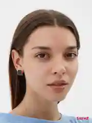 Серьги пусеты, сережки прямоугольные Kim