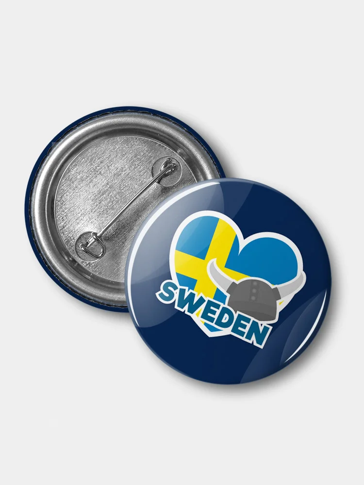 Значок "Швеция", 37 мм