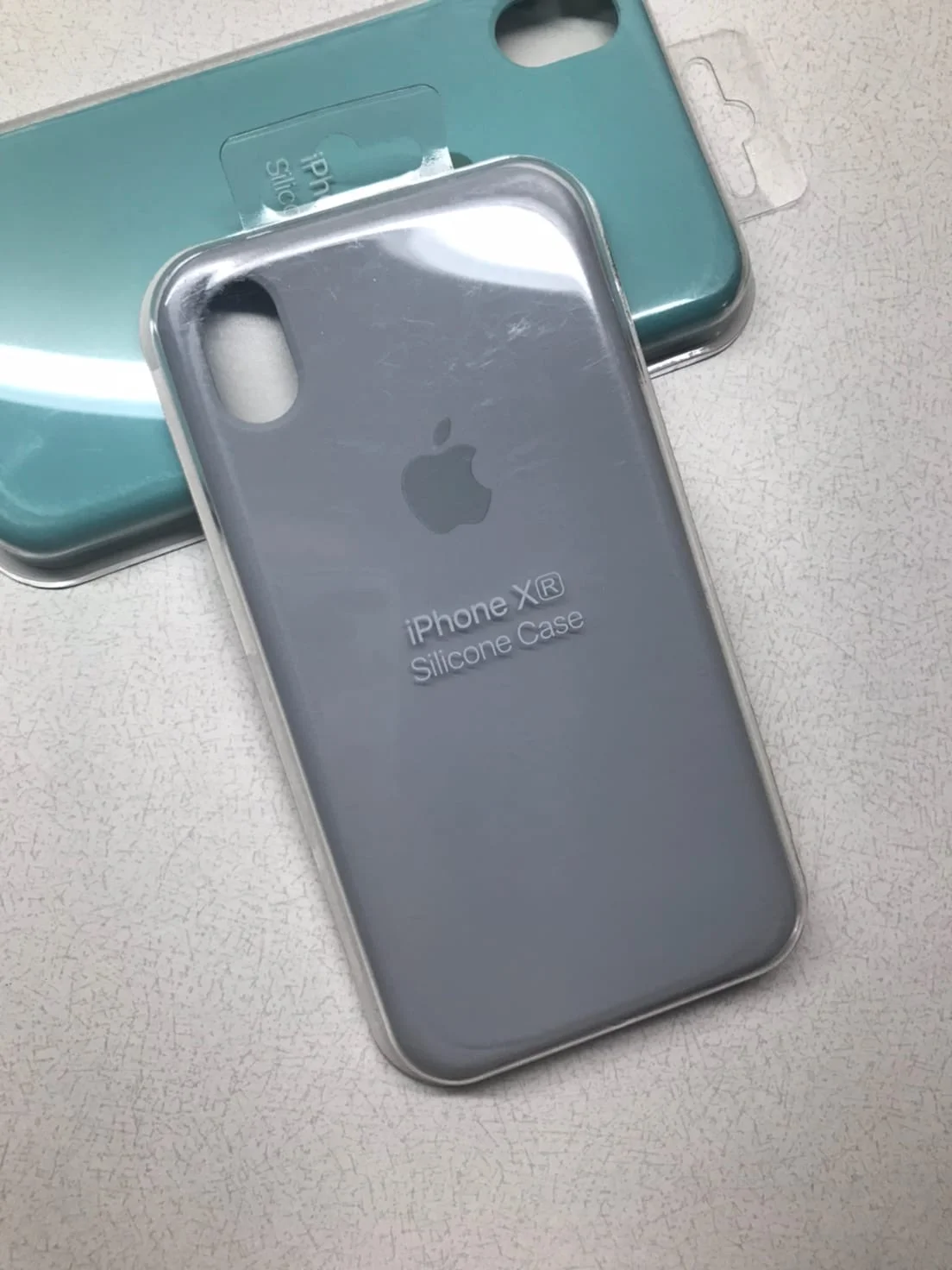 Прозрачный защитный силиконовый чехол для iPhone XR с яблоком