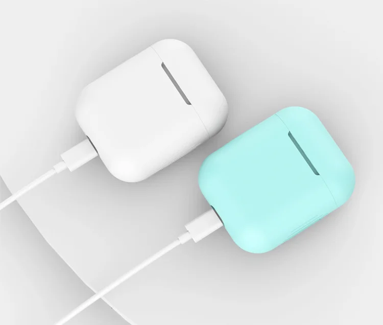 Белый чехол для Apple AirPods 1, AirPods 2 силиконовый