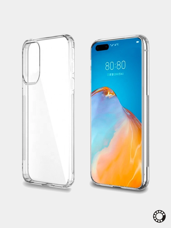 Плотный чехол Huawei P40 силикон 1.5мм прозрачный