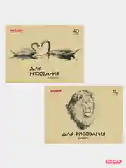 Блокнот для рисования ПИФАГОР, А4, 40 листов, горизонтальный