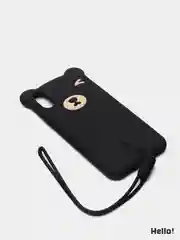 Коричневый чехол Baseus Bear Silicone Case Apple iPhone X, XS, XS Max с ремешком