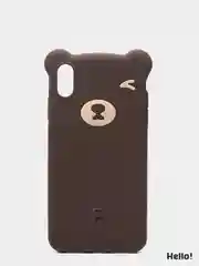 Коричневый чехол Baseus Bear Silicone Case Apple iPhone X, XS, XS Max с ремешком
