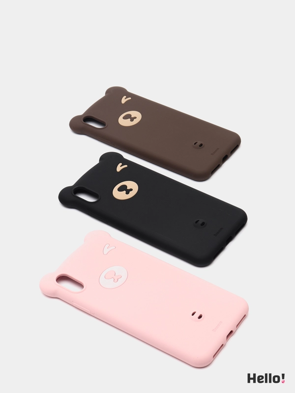 Чехол Baseus Bear Silicone Case Apple iPhone X, XS, XS Max с ремешком