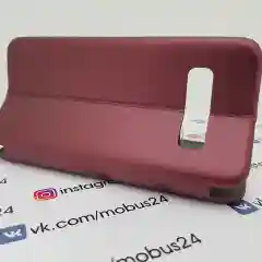 Багровый чехол книжка Samsung S10 Plus