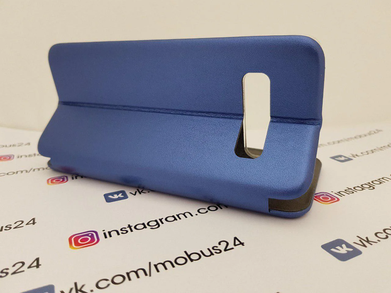Синий чехол книжка Samsung S10 Plus
