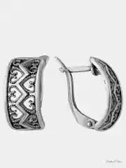 Серьги ажурные, серебрение и золочение