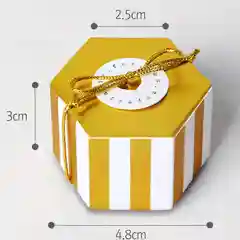 Белый мини шестигранная подарочная коробка, 3 шт