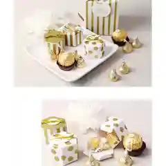 Белый мини шестигранная подарочная коробка, 3 шт