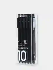 Черный набор ручек "PURE 10/20", канцелярия, канцтовары, ручки