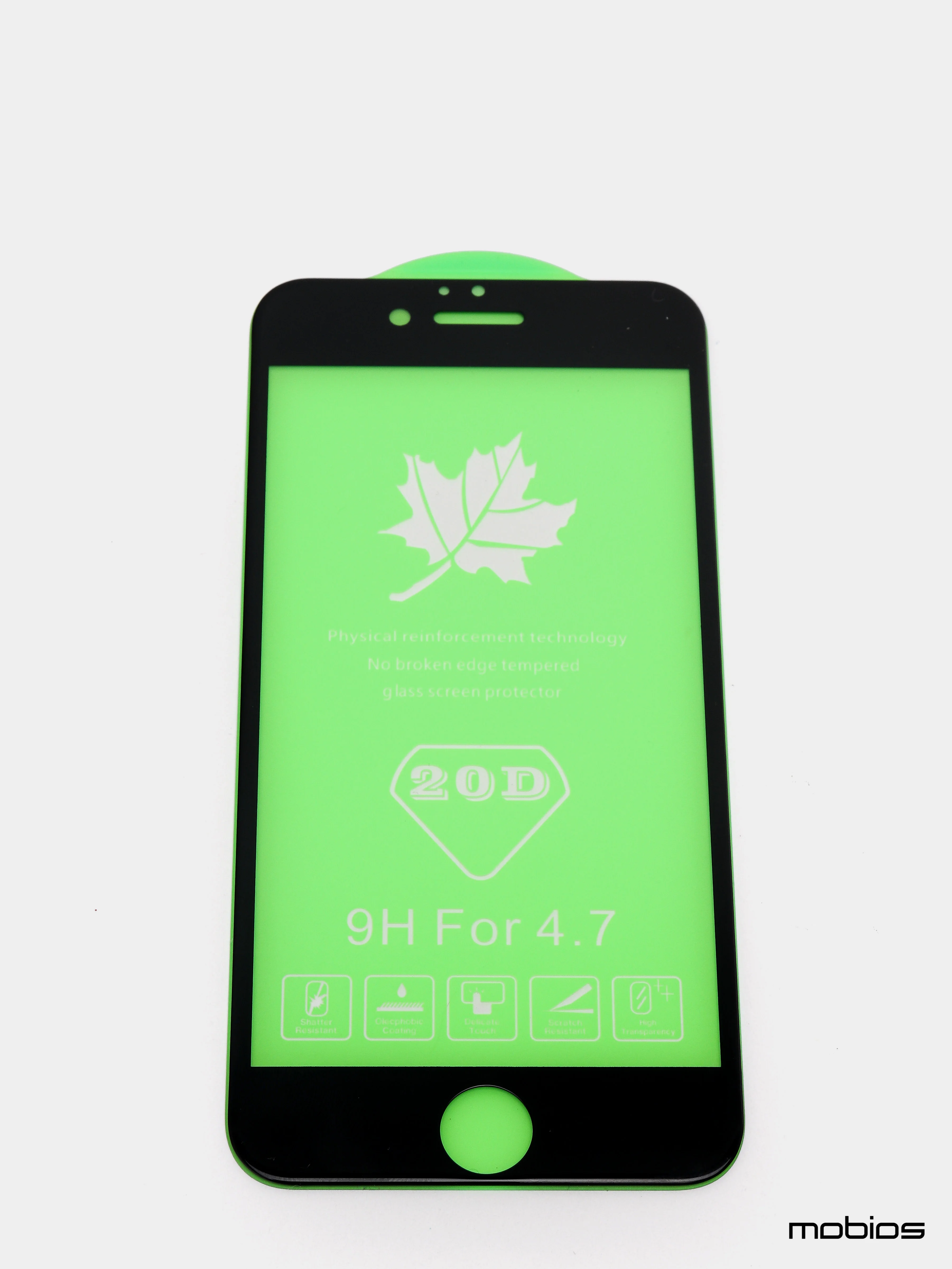 Черный стекло защитное 20D iPhone 6, 6s