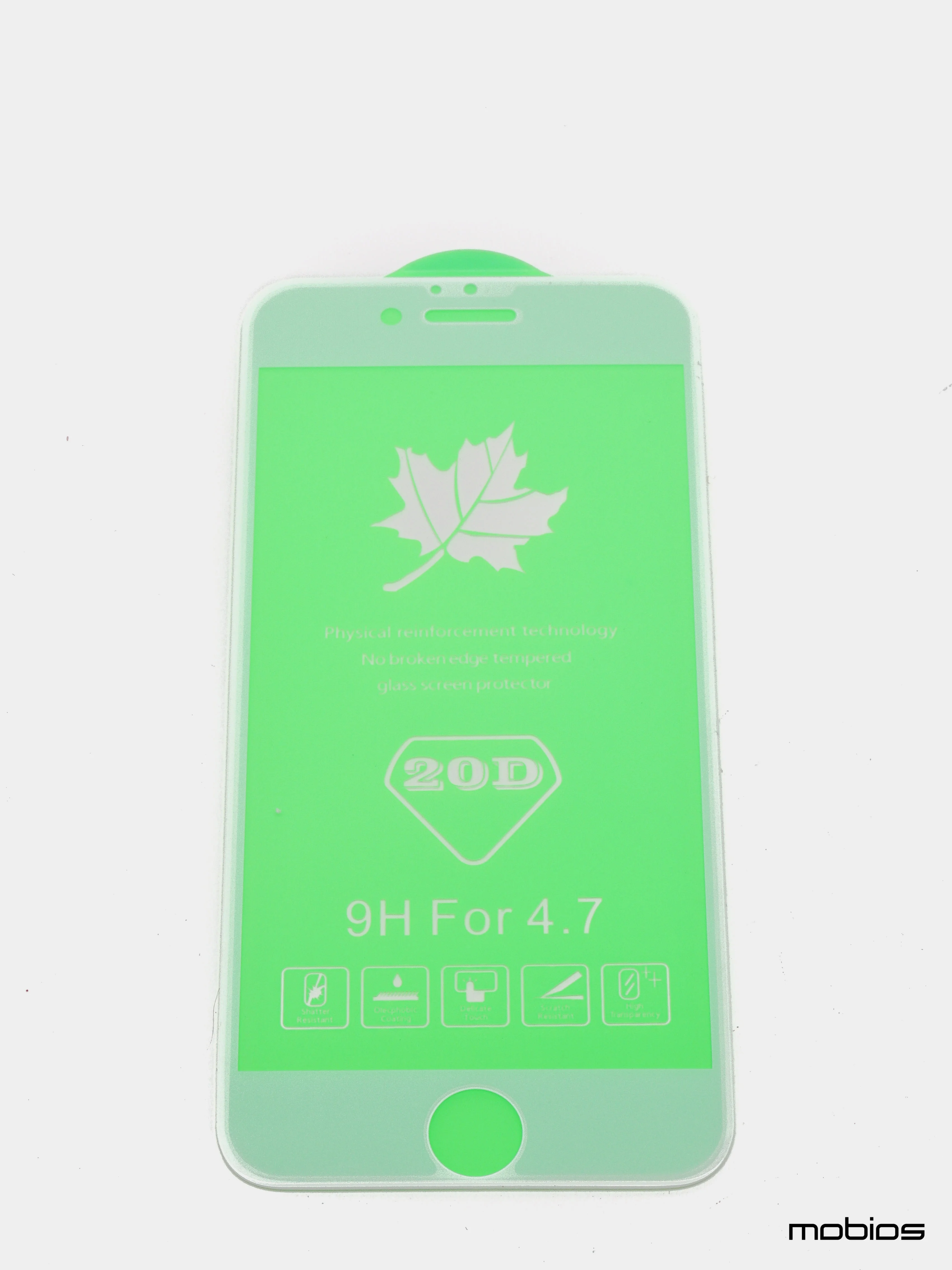 Белый стекло защитное 20D iPhone 6, 6s