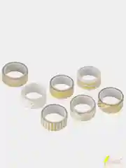 Клейкие Washi-ленты для декора с фольгой золотистые, 0,015 х 3 м, 7 шт